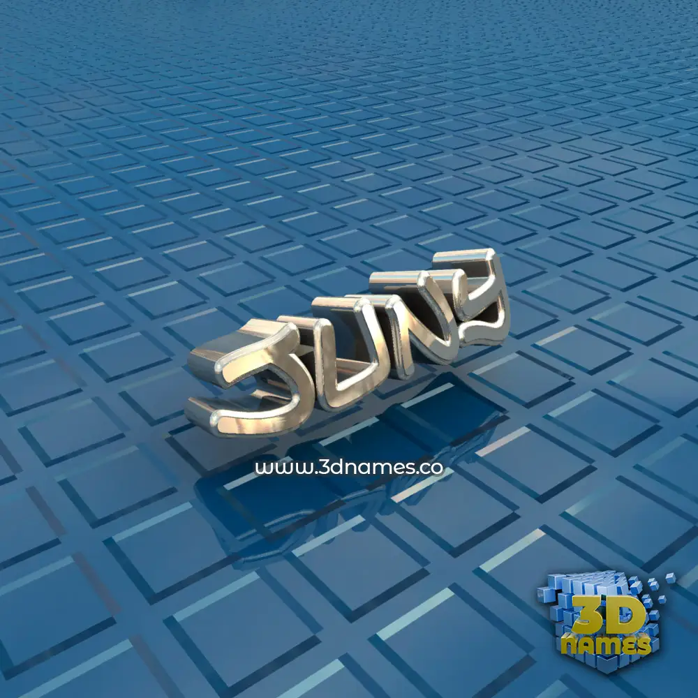 juny in Blue Bling style - 3D name wallpaper