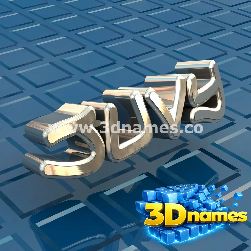 juvy in Blue Bling style - 3D name wallpaper