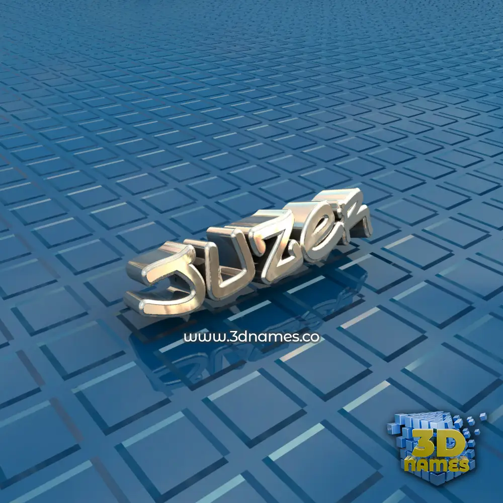 juzer in Blue Bling style - 3D name wallpaper