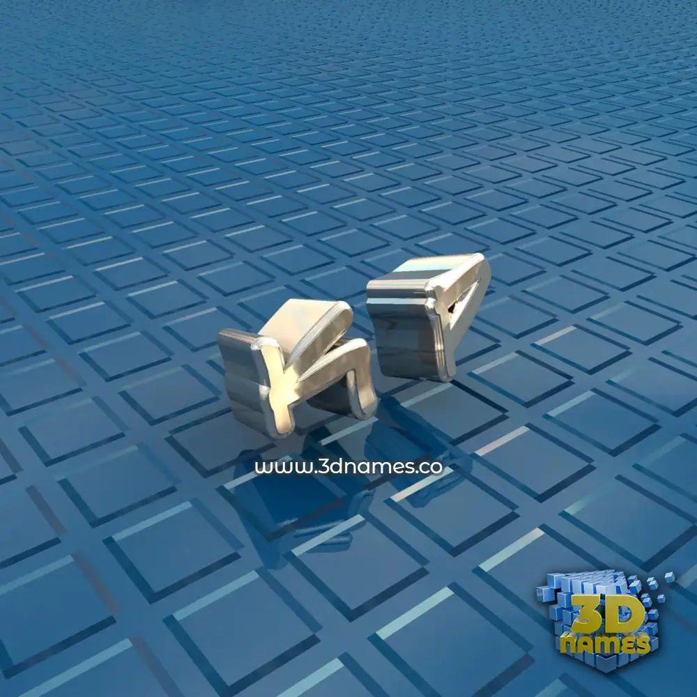 k p in Blue Bling style - 3D name wallpaper