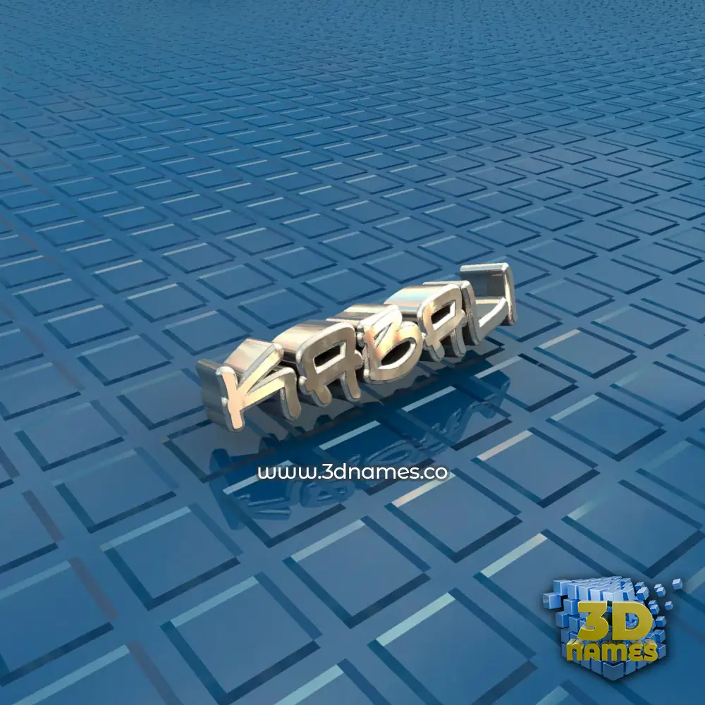 kabali in Blue Bling style - 3D name wallpaper