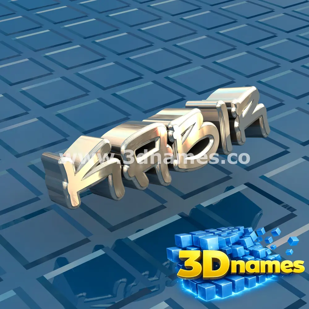 kabir in Blue Bling style - 3D name wallpaper