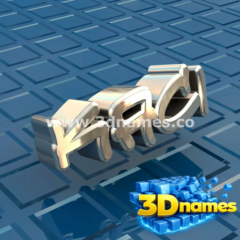 kaci in Blue Bling style - 3D name wallpaper
