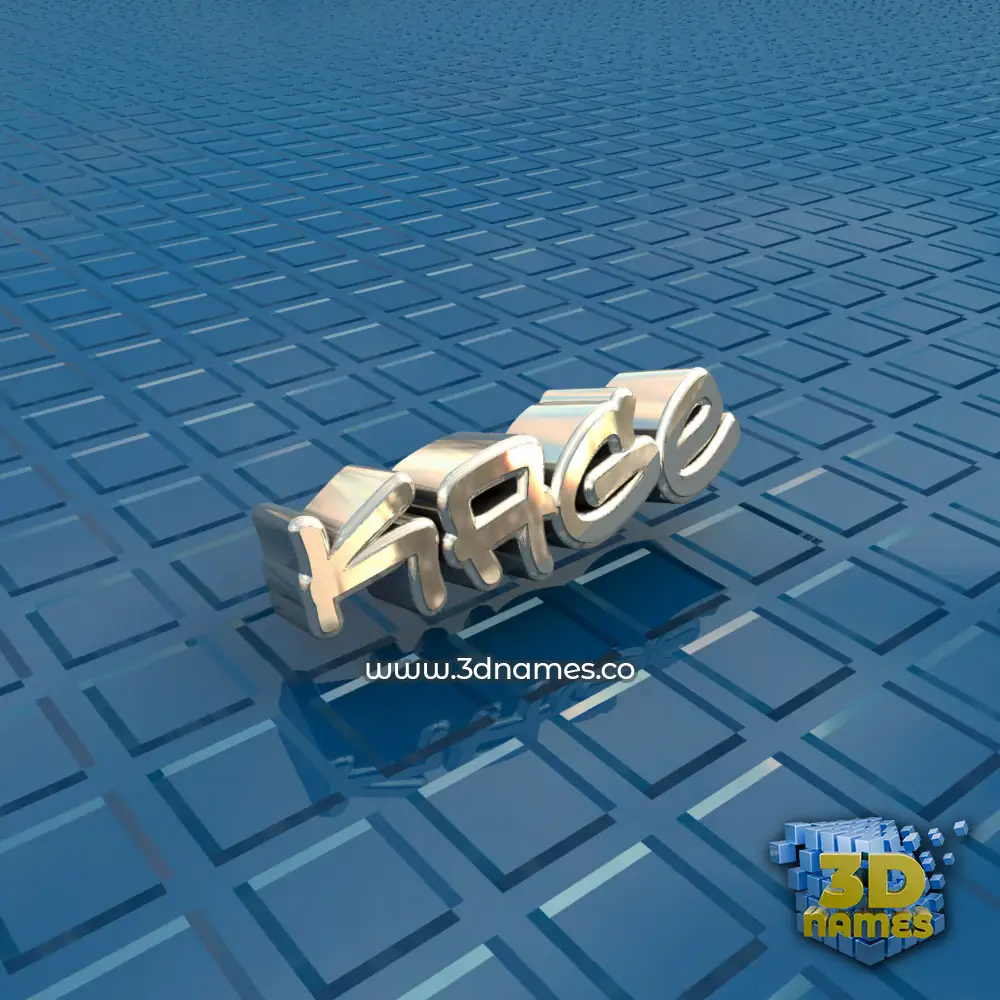 kage in Blue Bling style - 3D name wallpaper