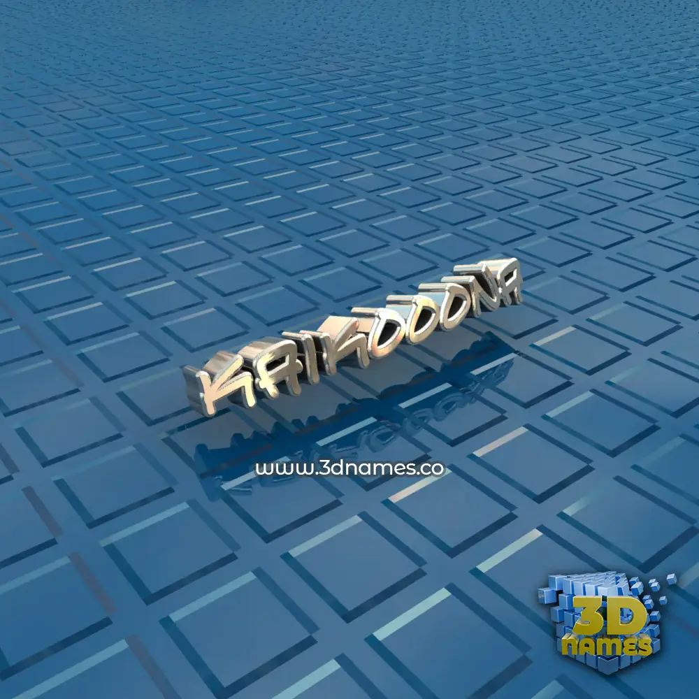 kaikooona in Blue Bling style - 3D name wallpaper