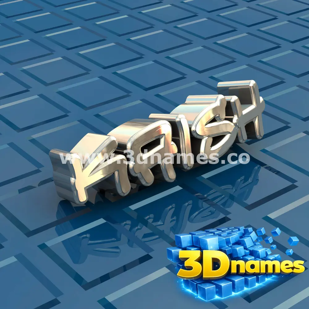 kaish in Blue Bling style - 3D name wallpaper