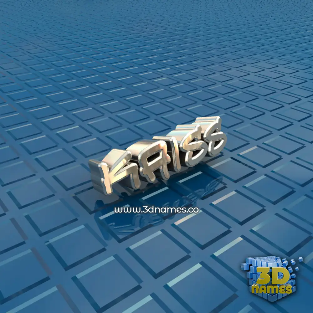 kaiss in Blue Bling style - 3D name wallpaper