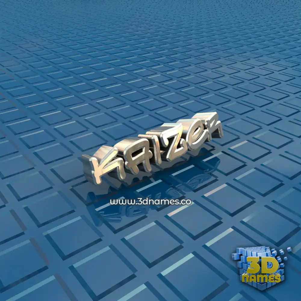 kaizer in Blue Bling style - 3D name wallpaper