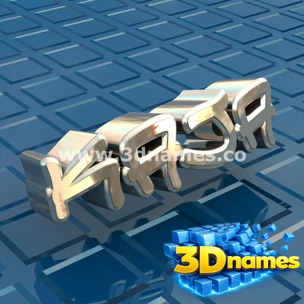 kaja in Blue Bling style - 3D name wallpaper