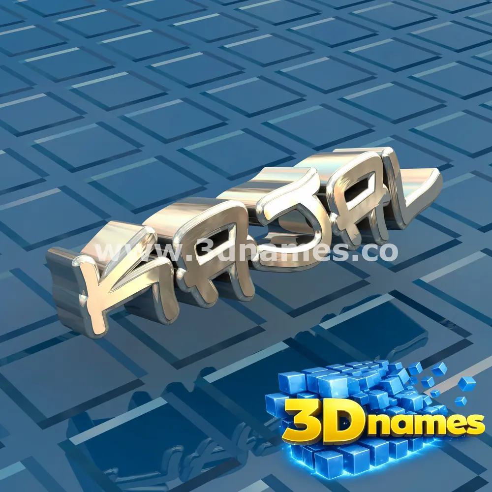 kajal in Blue Bling style - 3D name wallpaper