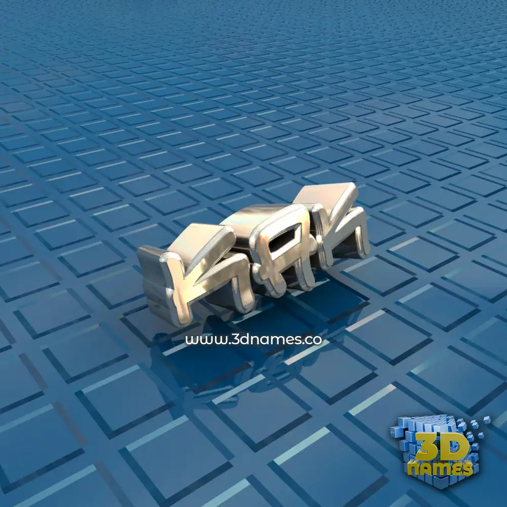 kak in Blue Bling style - 3D name wallpaper