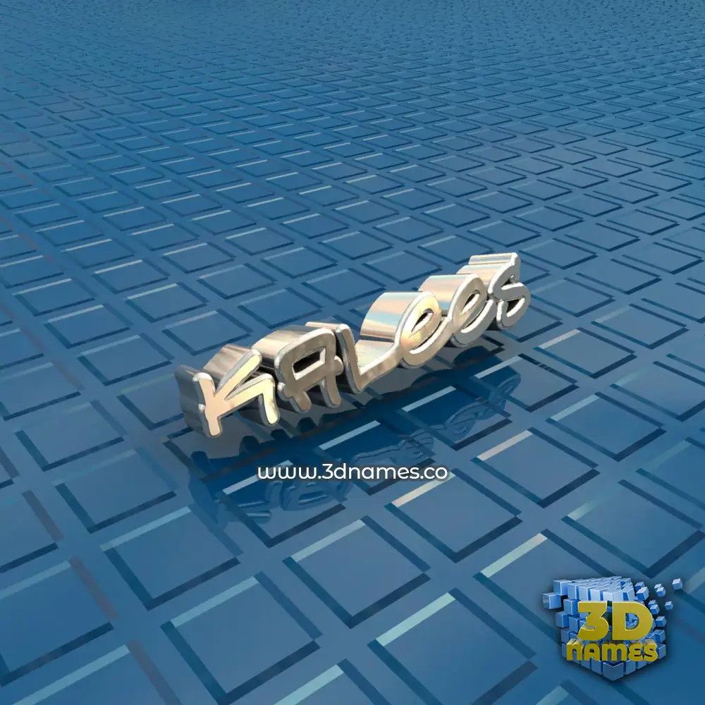 kalees in Blue Bling style - 3D name wallpaper