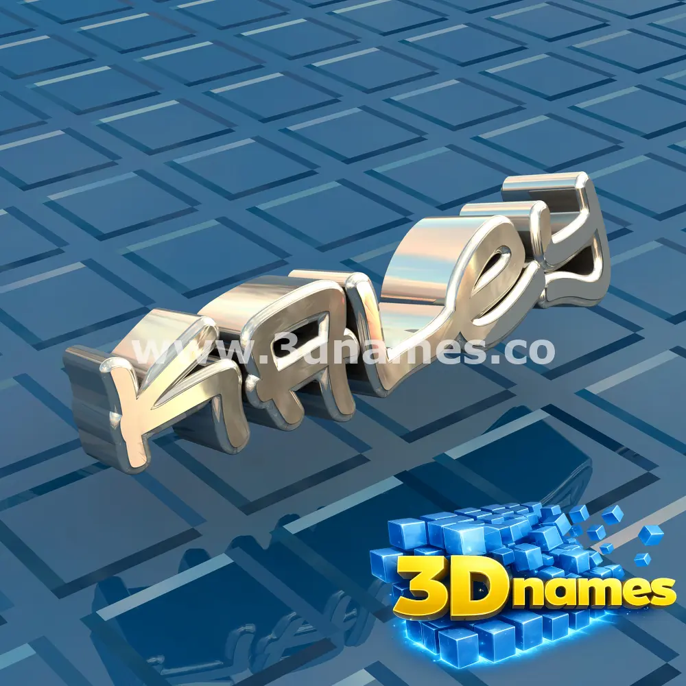kaley in Blue Bling style - 3D name wallpaper