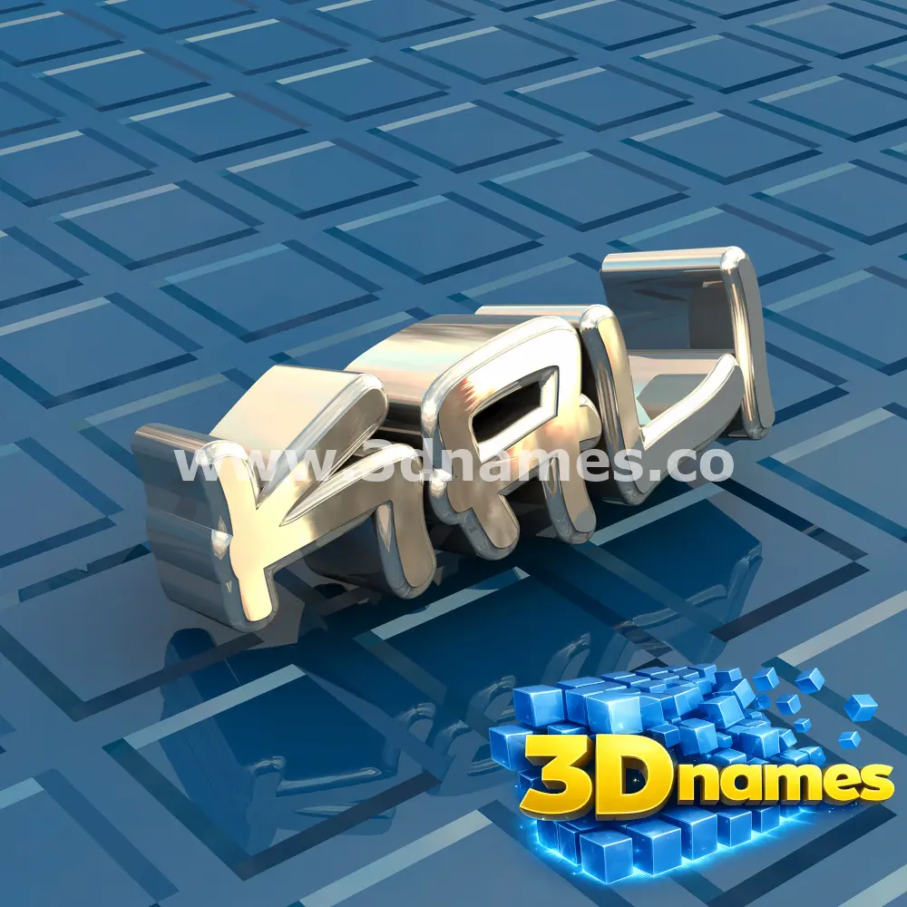 kali in Blue Bling style - 3D name wallpaper
