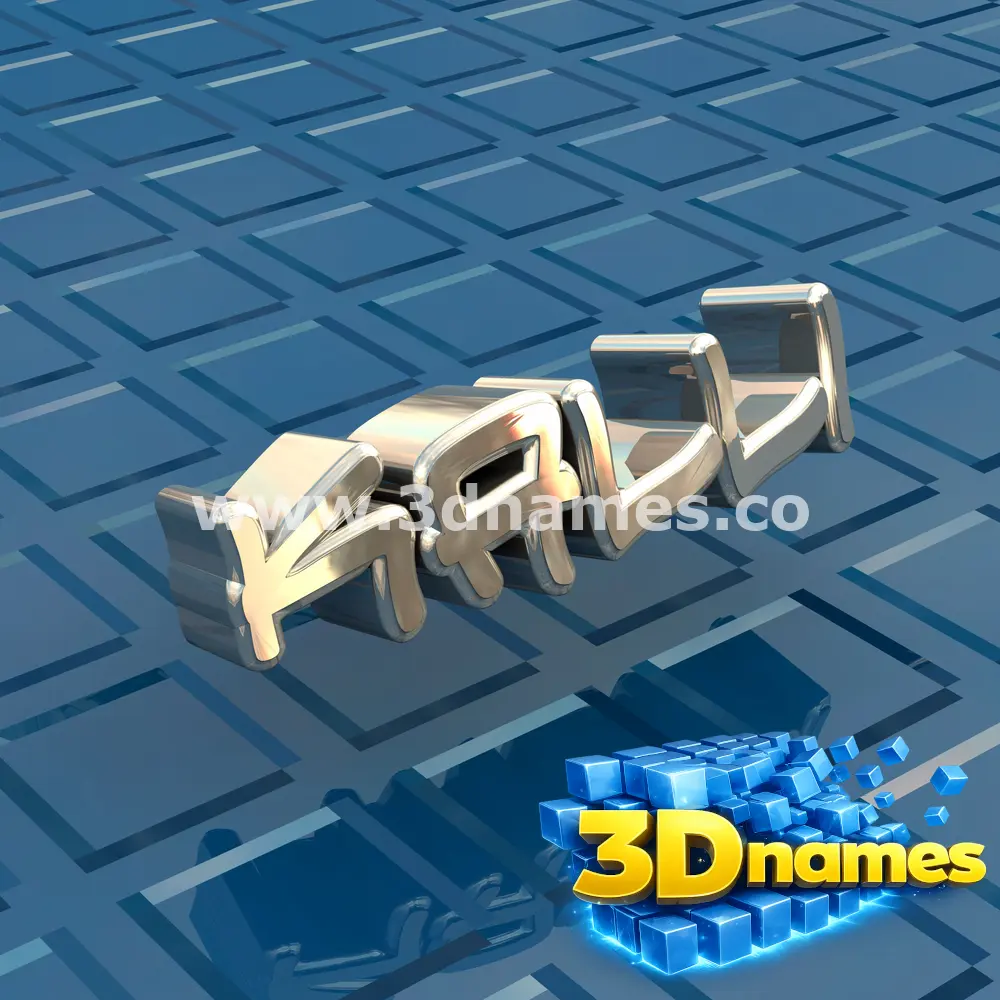 kalli in Blue Bling style - 3D name wallpaper