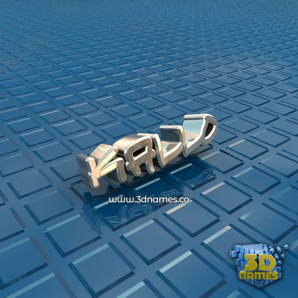 kallo in Blue Bling style - 3D name wallpaper