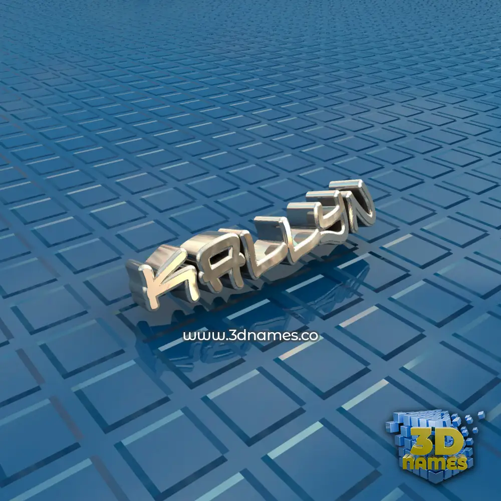 kallyn in Blue Bling style - 3D name wallpaper