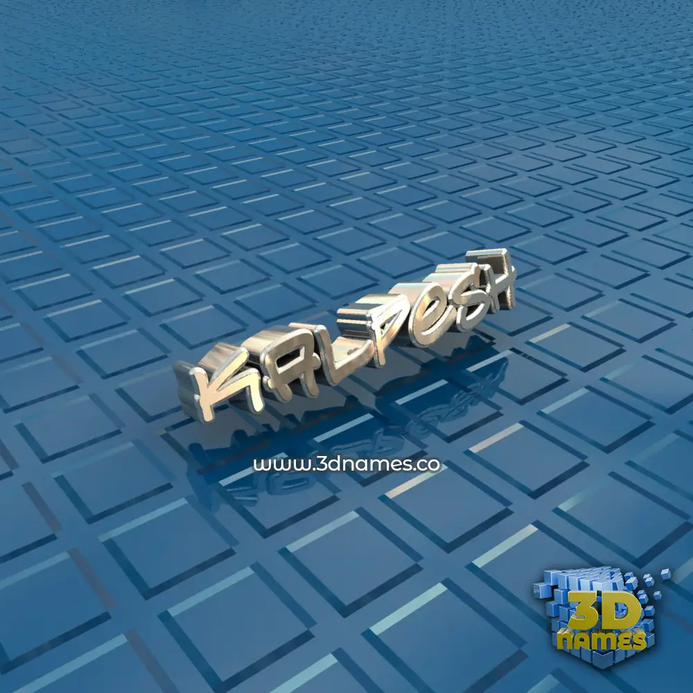kalpesh in Blue Bling style - 3D name wallpaper