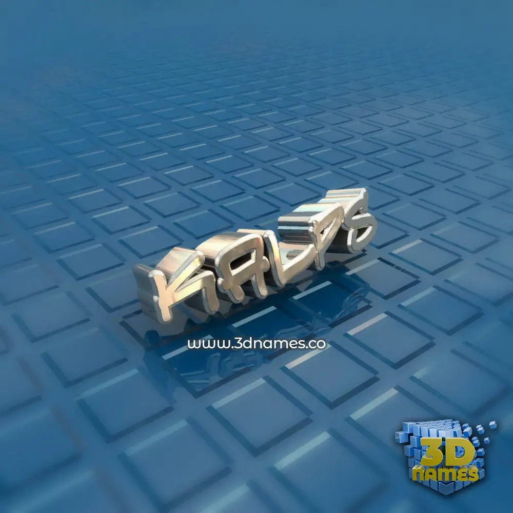 kalps in Blue Bling style - 3D name wallpaper