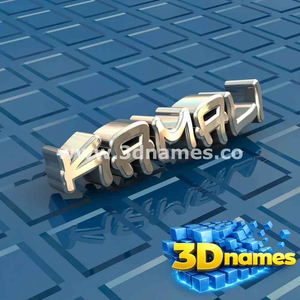 kamali in Blue Bling style - 3D name wallpaper