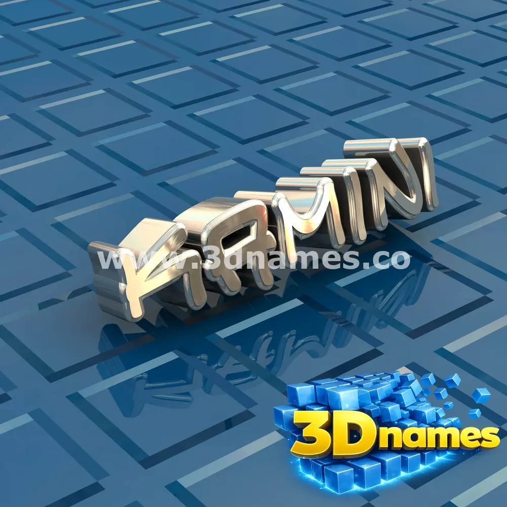 kamini in Blue Bling style - 3D name wallpaper