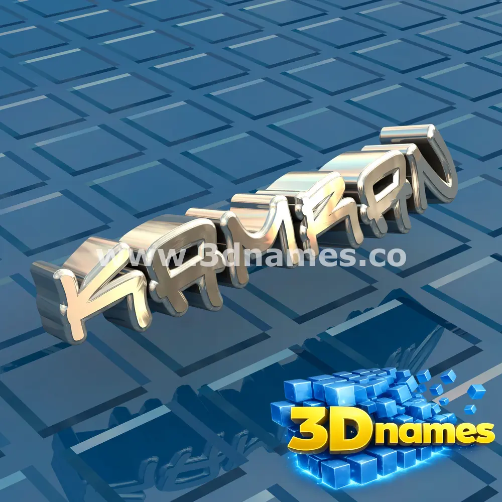 kamran in Blue Bling style - 3D name wallpaper