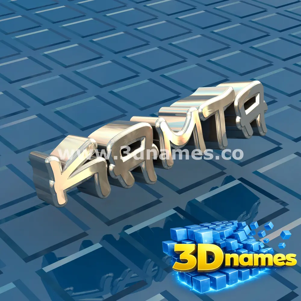kamta in Blue Bling style - 3D name wallpaper