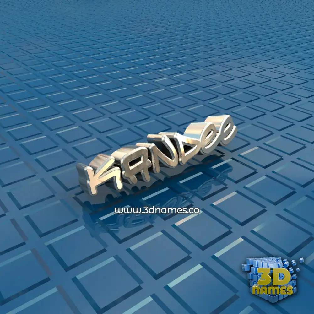 kandee in Blue Bling style - 3D name wallpaper