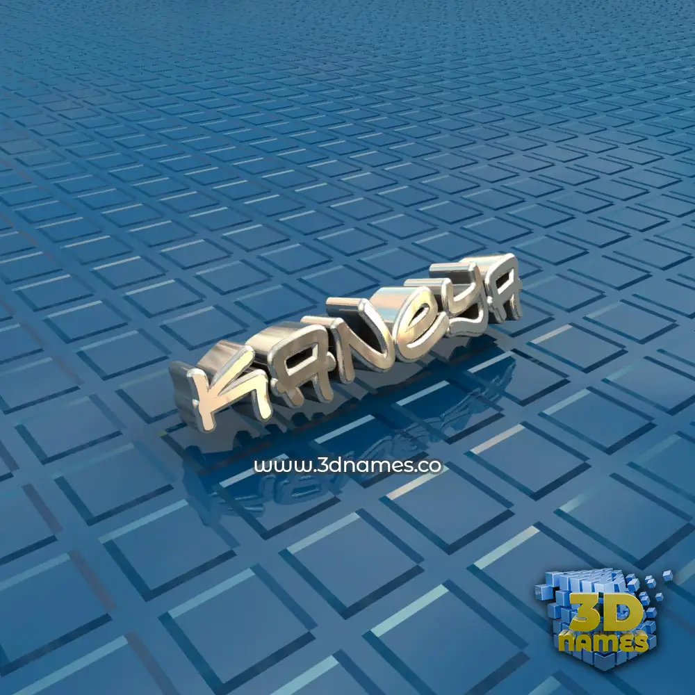 kaneya in Blue Bling style - 3D name wallpaper