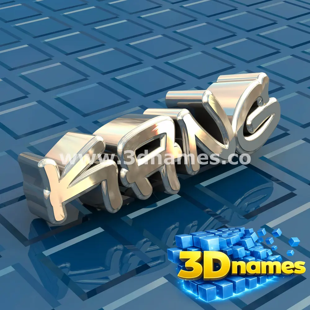 kang in Blue Bling style - 3D name wallpaper