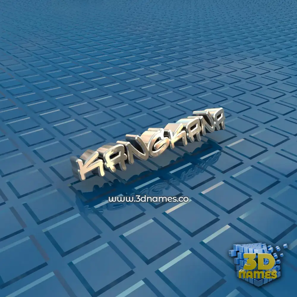 kangkana in Blue Bling style - 3D name wallpaper