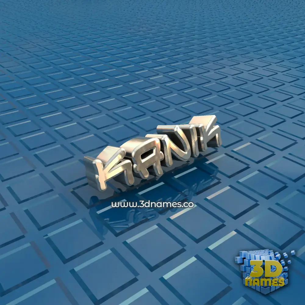kanik in Blue Bling style - 3D name wallpaper