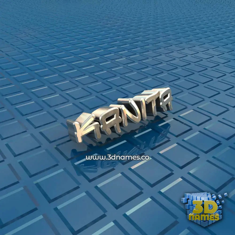 kanita in Blue Bling style - 3D name wallpaper