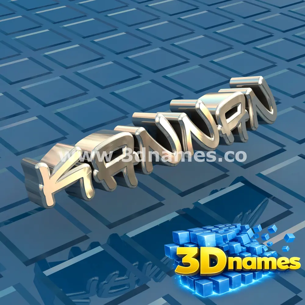 kannan in Blue Bling style - 3D name wallpaper