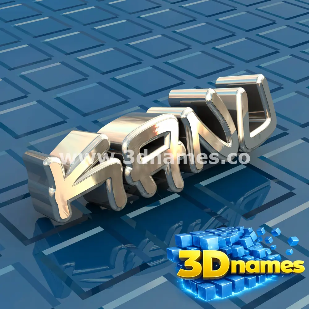 kanu in Blue Bling style - 3D name wallpaper