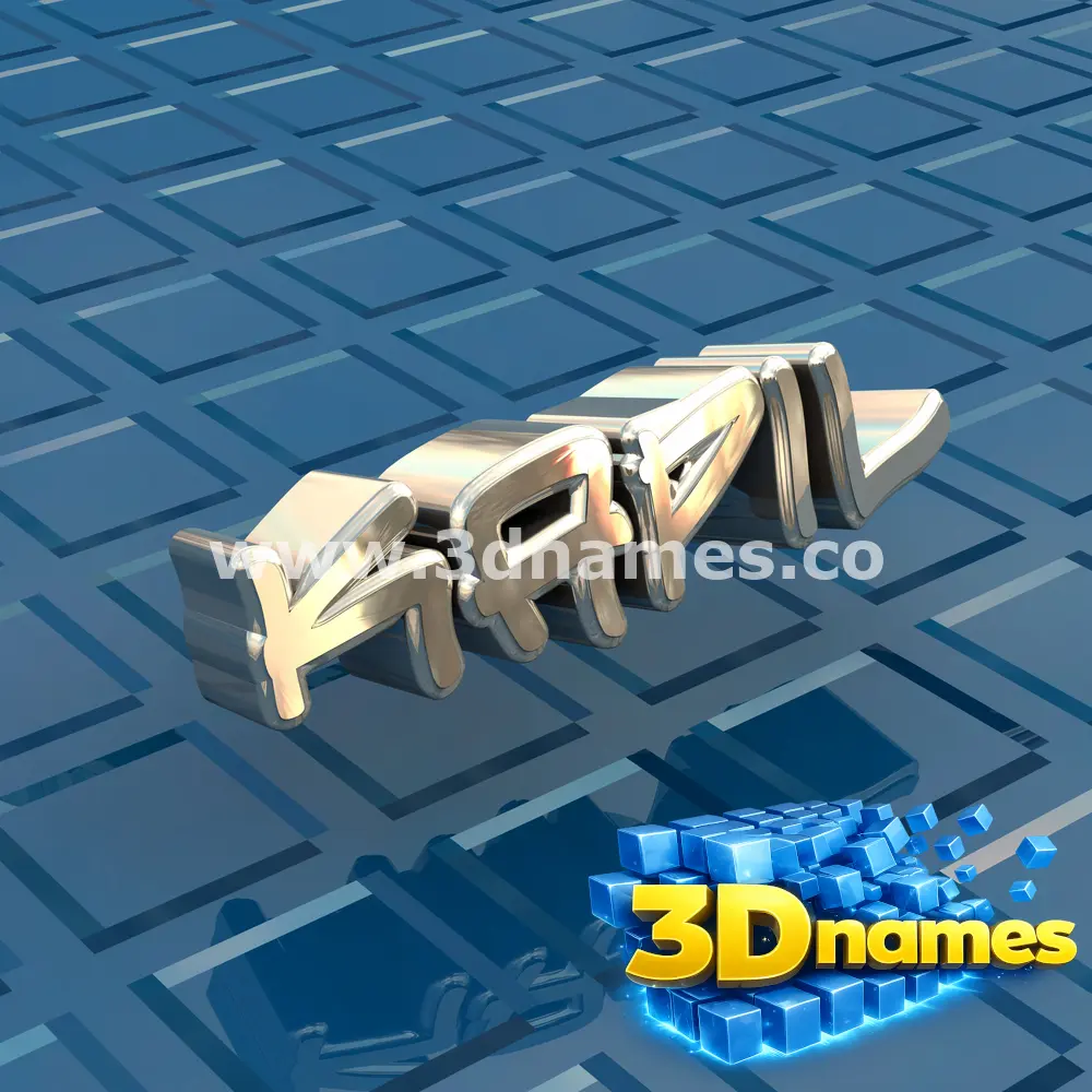 kapil in Blue Bling style - 3D name wallpaper