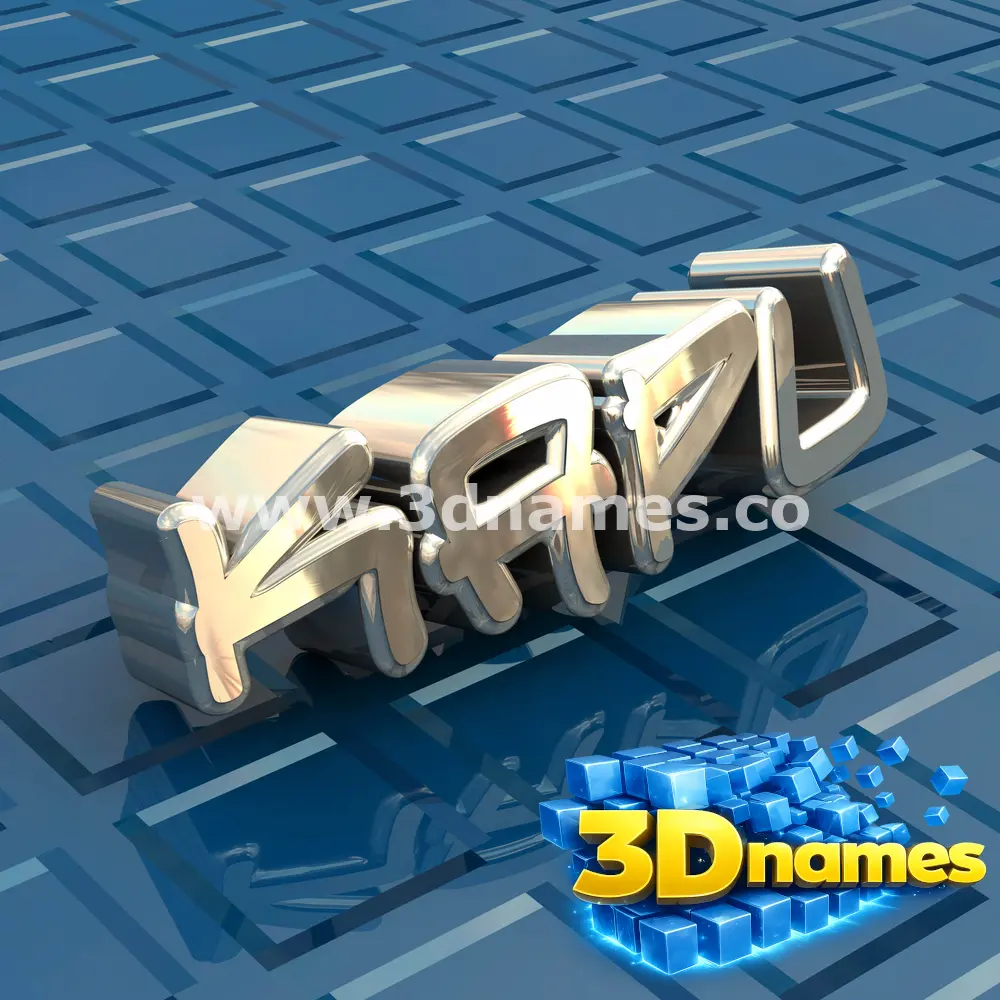 kapu in Blue Bling style - 3D name wallpaper