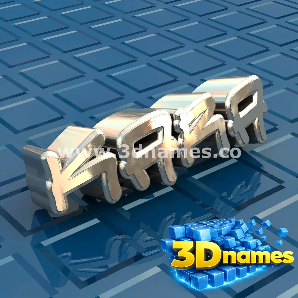 kara in Blue Bling style - 3D name wallpaper