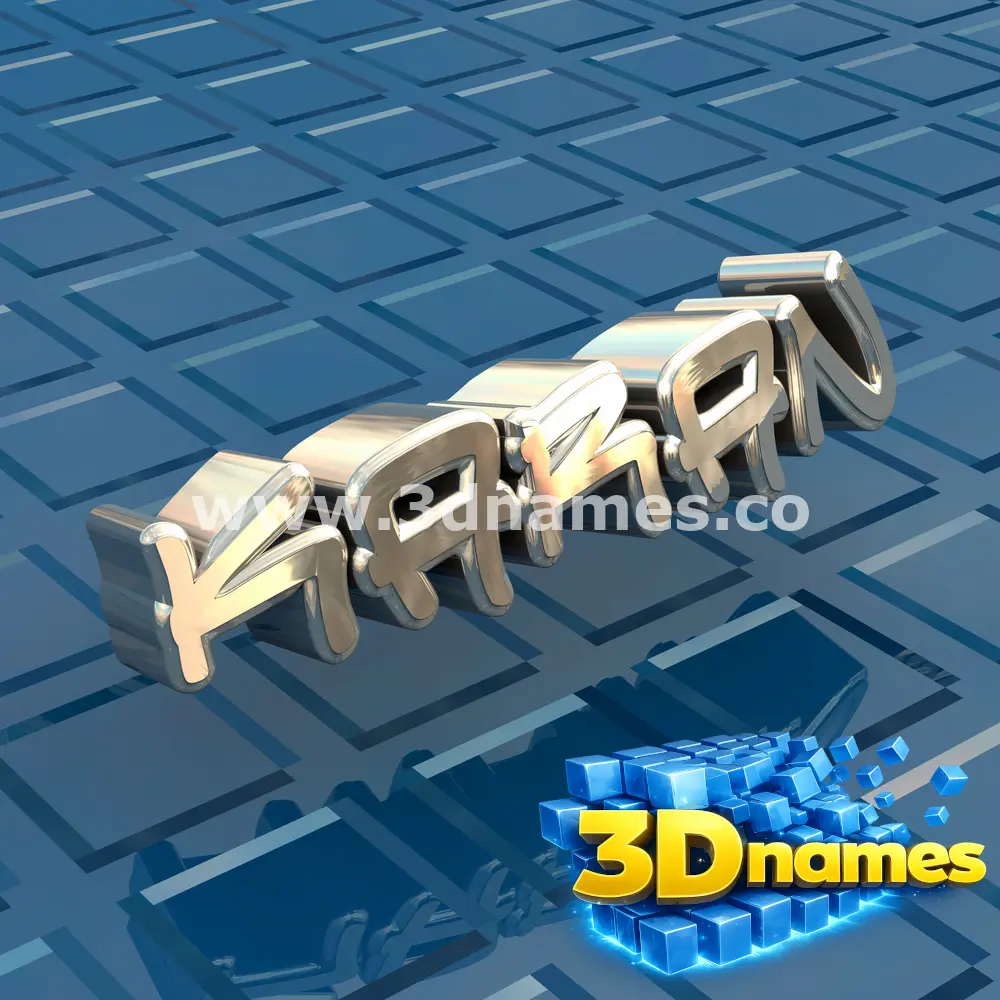 karan in Blue Bling style - 3D name wallpaper