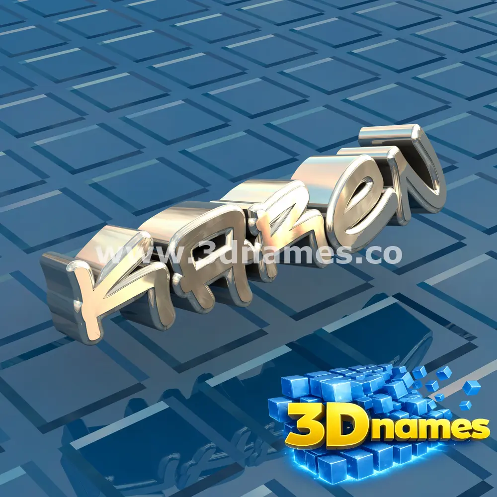 karen in Blue Bling style - 3D name wallpaper