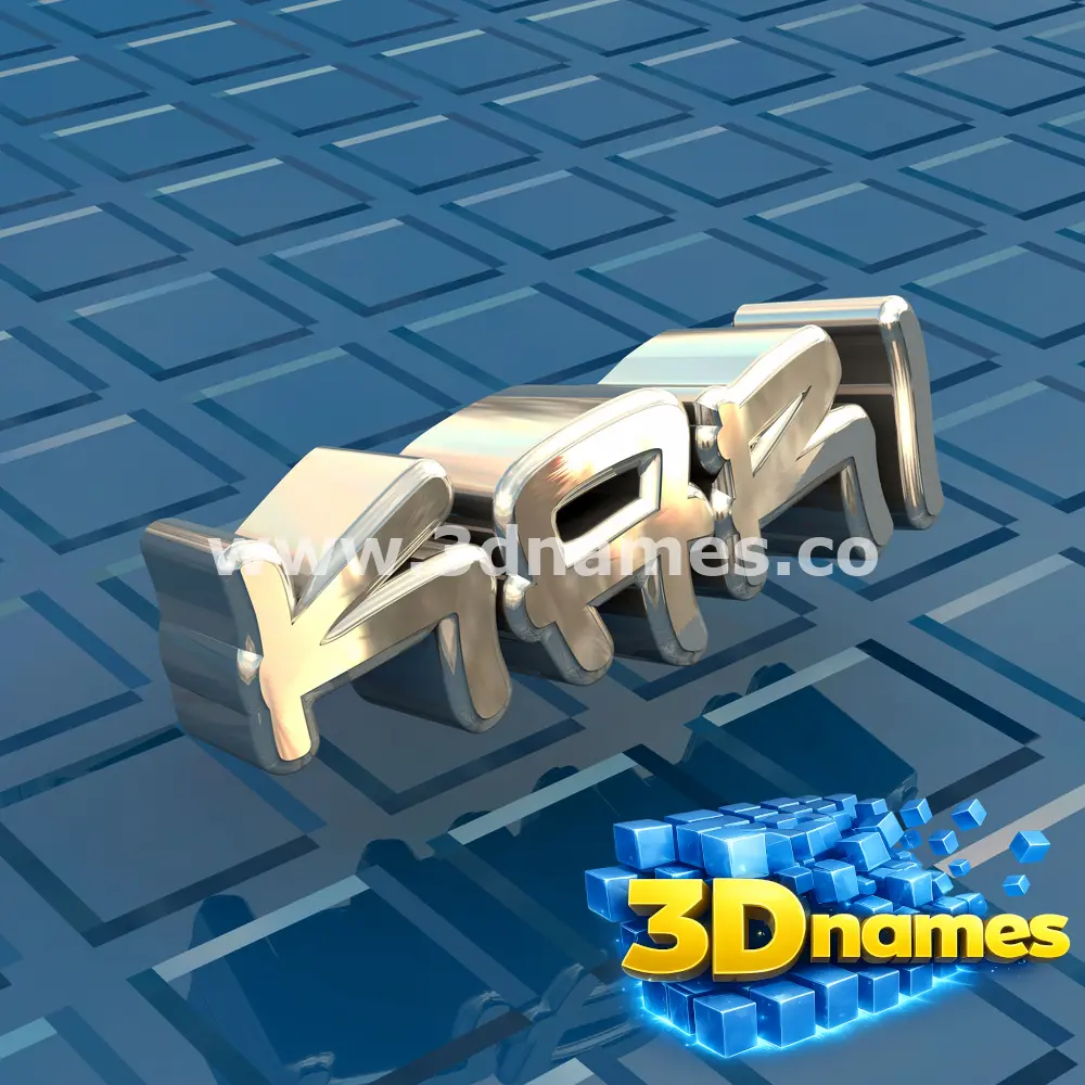 kari in Blue Bling style - 3D name wallpaper