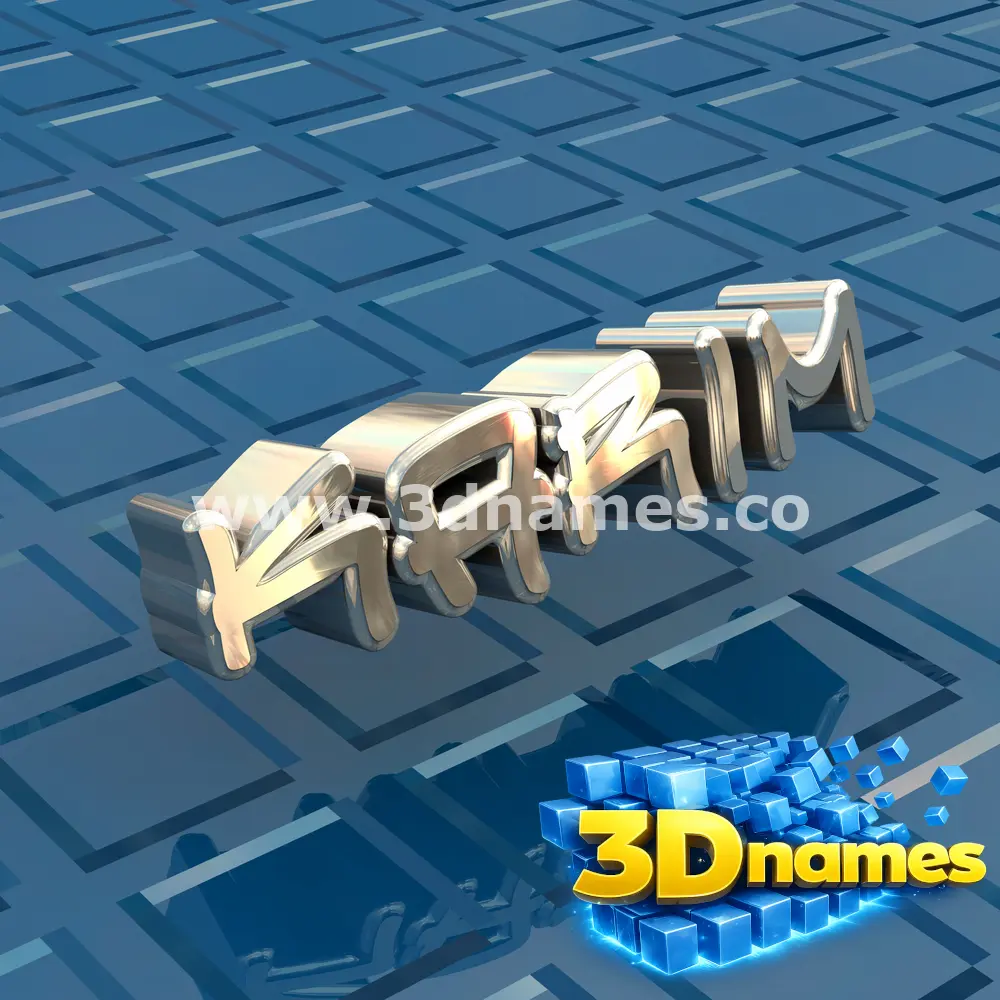 karim in Blue Bling style - 3D name wallpaper