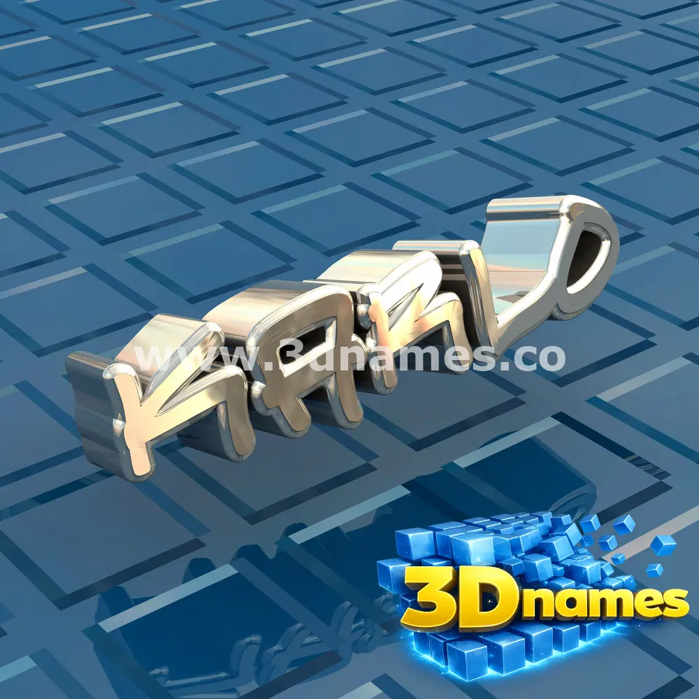 karlo in Blue Bling style - 3D name wallpaper