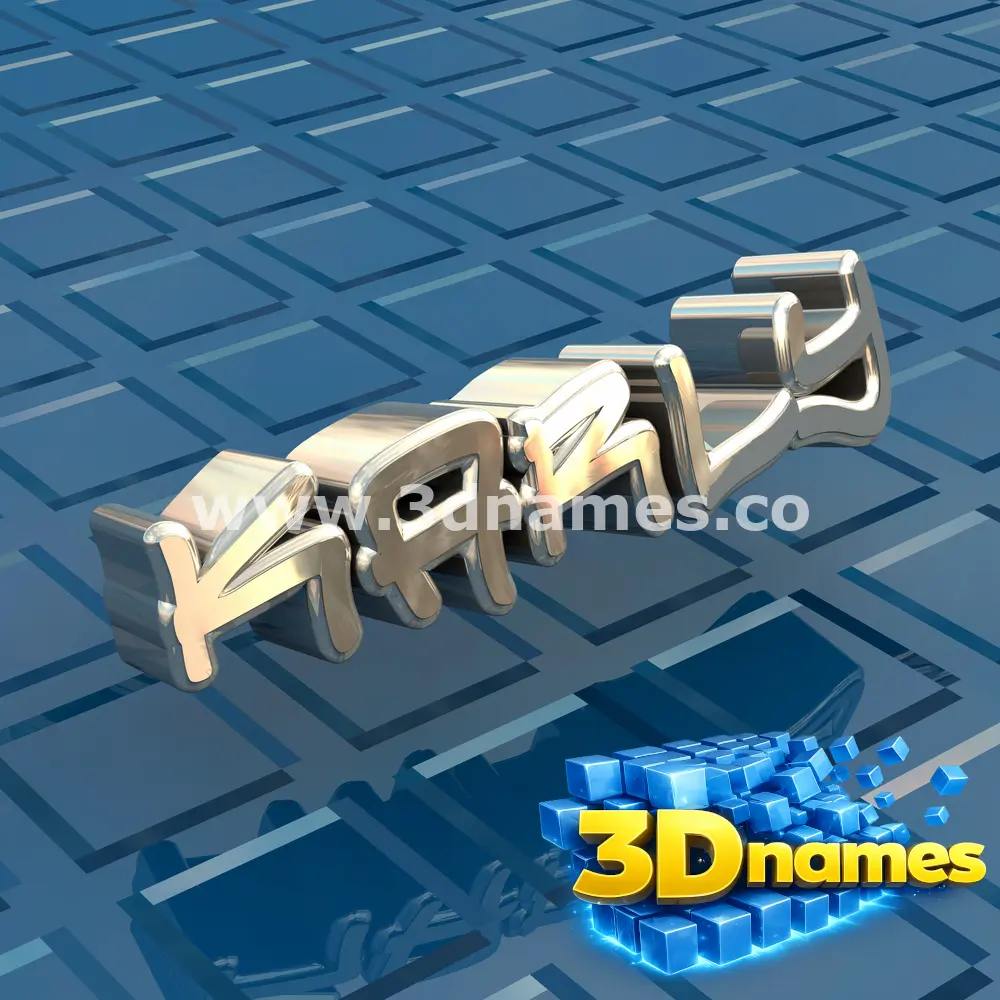 karly in Blue Bling style - 3D name wallpaper