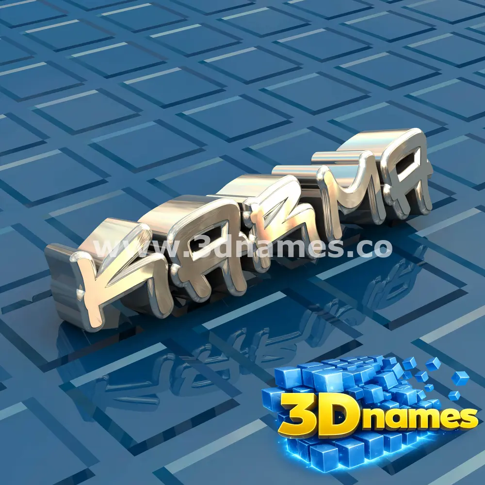 karma in Blue Bling style - 3D name wallpaper