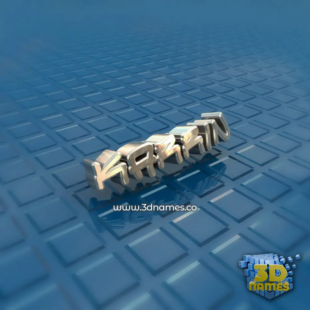 karrin in Blue Bling style - 3D name wallpaper