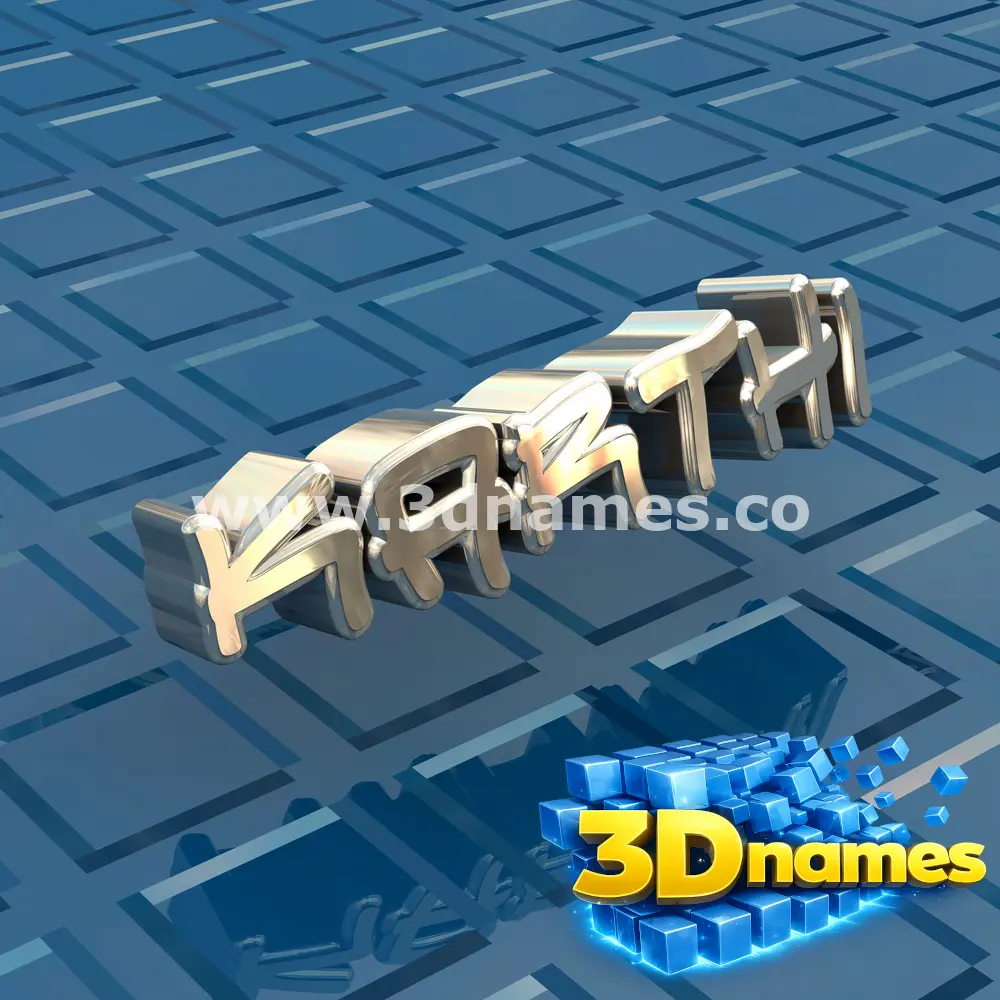 karthi in Blue Bling style - 3D name wallpaper