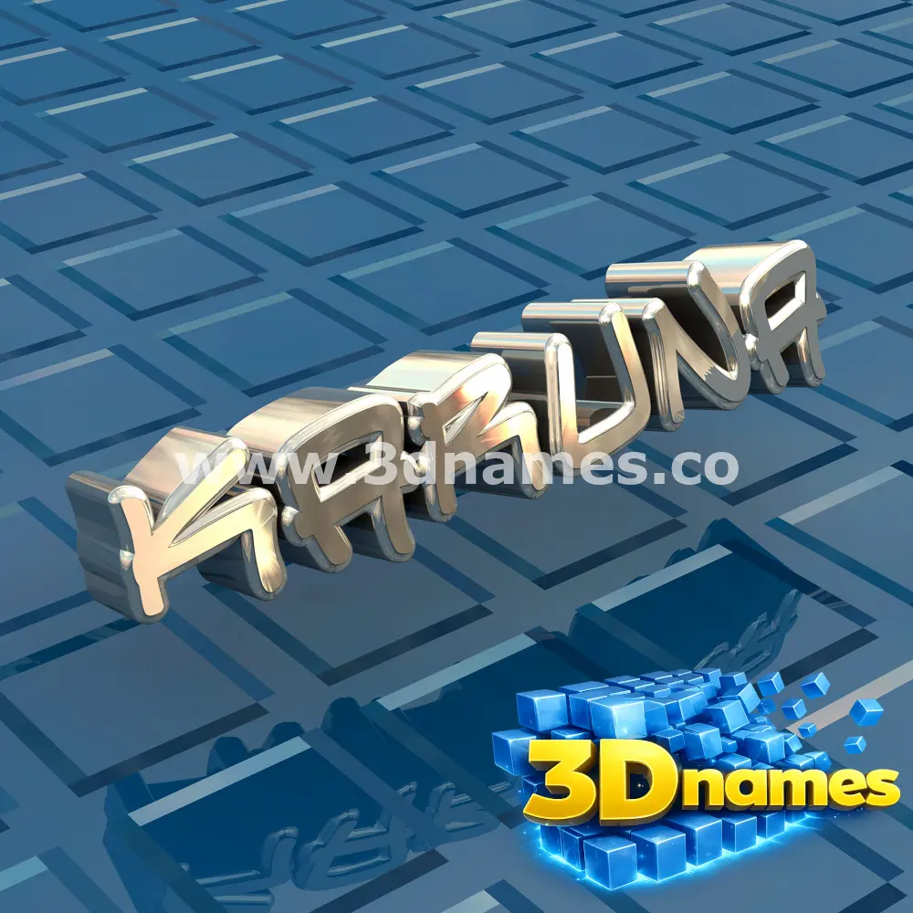 karuna in Blue Bling style - 3D name wallpaper