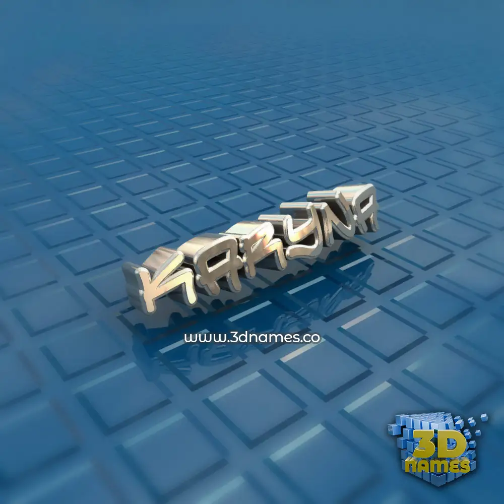 karyna in Blue Bling style - 3D name wallpaper