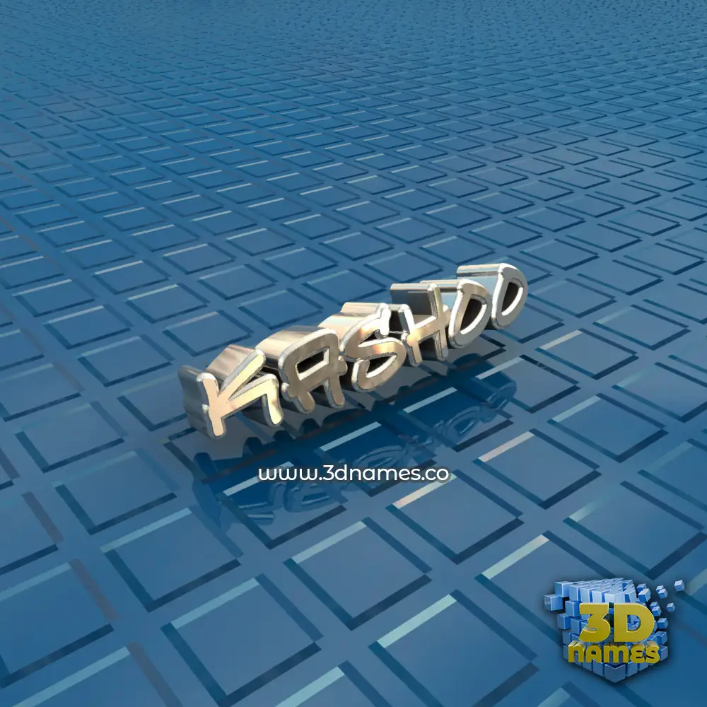 kashoo in Blue Bling style - 3D name wallpaper